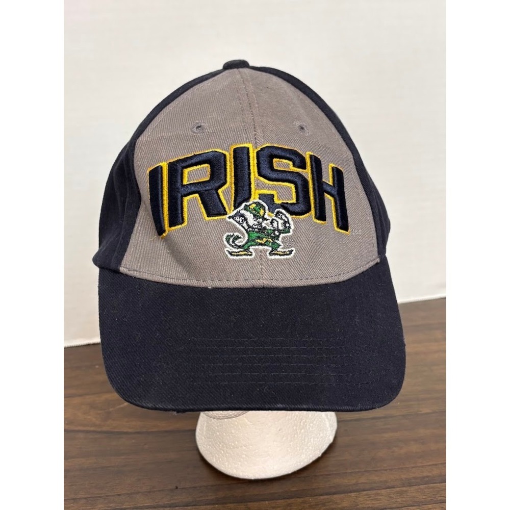 Notre Dame Fighting Irish Hat Captivating Headwear Navy Grey Adjustable Cap